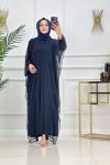 Seray Abaya Takım Lacivert