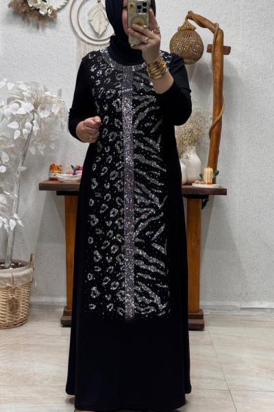 ELVORA TAŞLI ELBİSE  [ gümüş ]