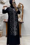 ELVORA TAŞLI ELBİSE  [ gümüş ]