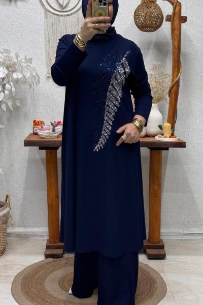 SİMAY TAŞLI TAKIM Lacivert
