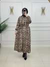 AYSU SATEN ELBİSE- LEOPAR Leopar